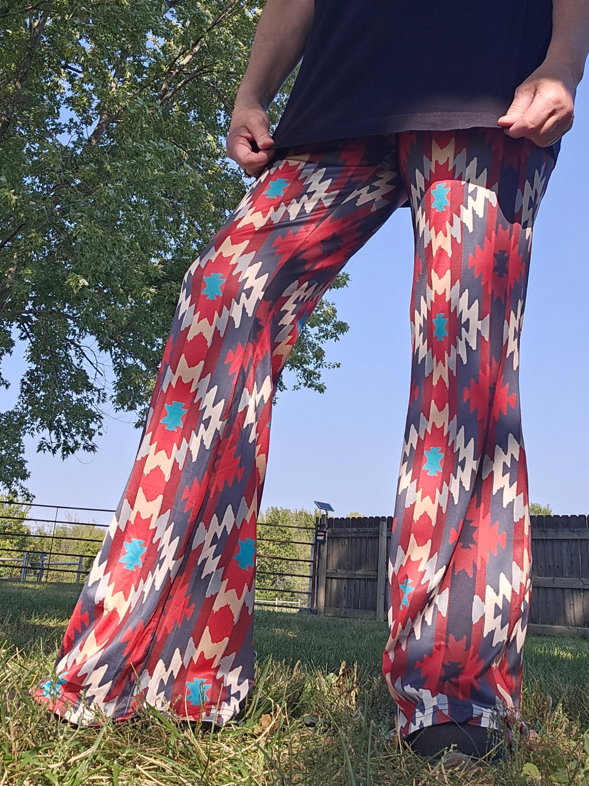 Baha Ranch Sedona Aztec Flare Pants