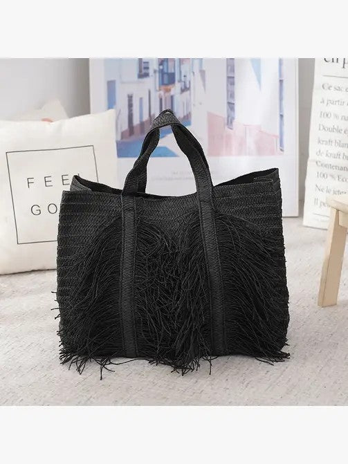 Miss Sparkling Fringe Handbag – Glam Textured Shoulder Bag