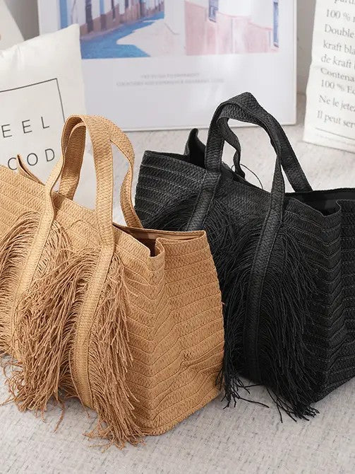 Miss Sparkling Fringe Handbag – Glam Textured Shoulder Bag