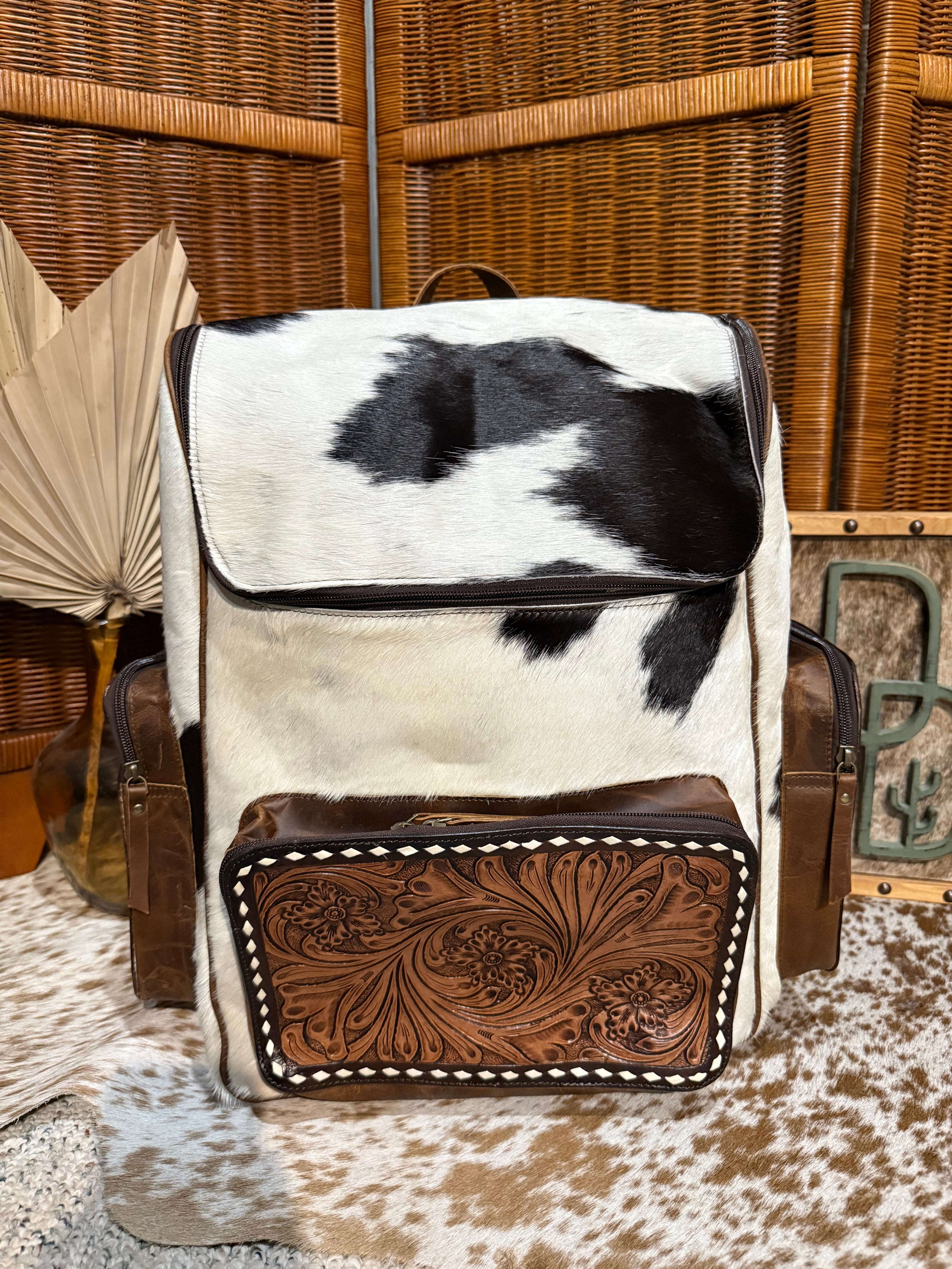 Evangeline Cowhide Backpack #85