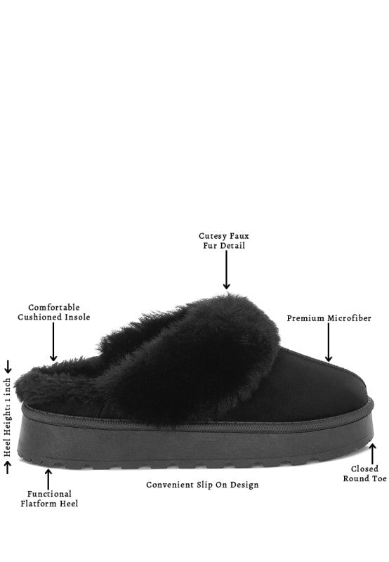 Portho Faux Fur Slip Ons