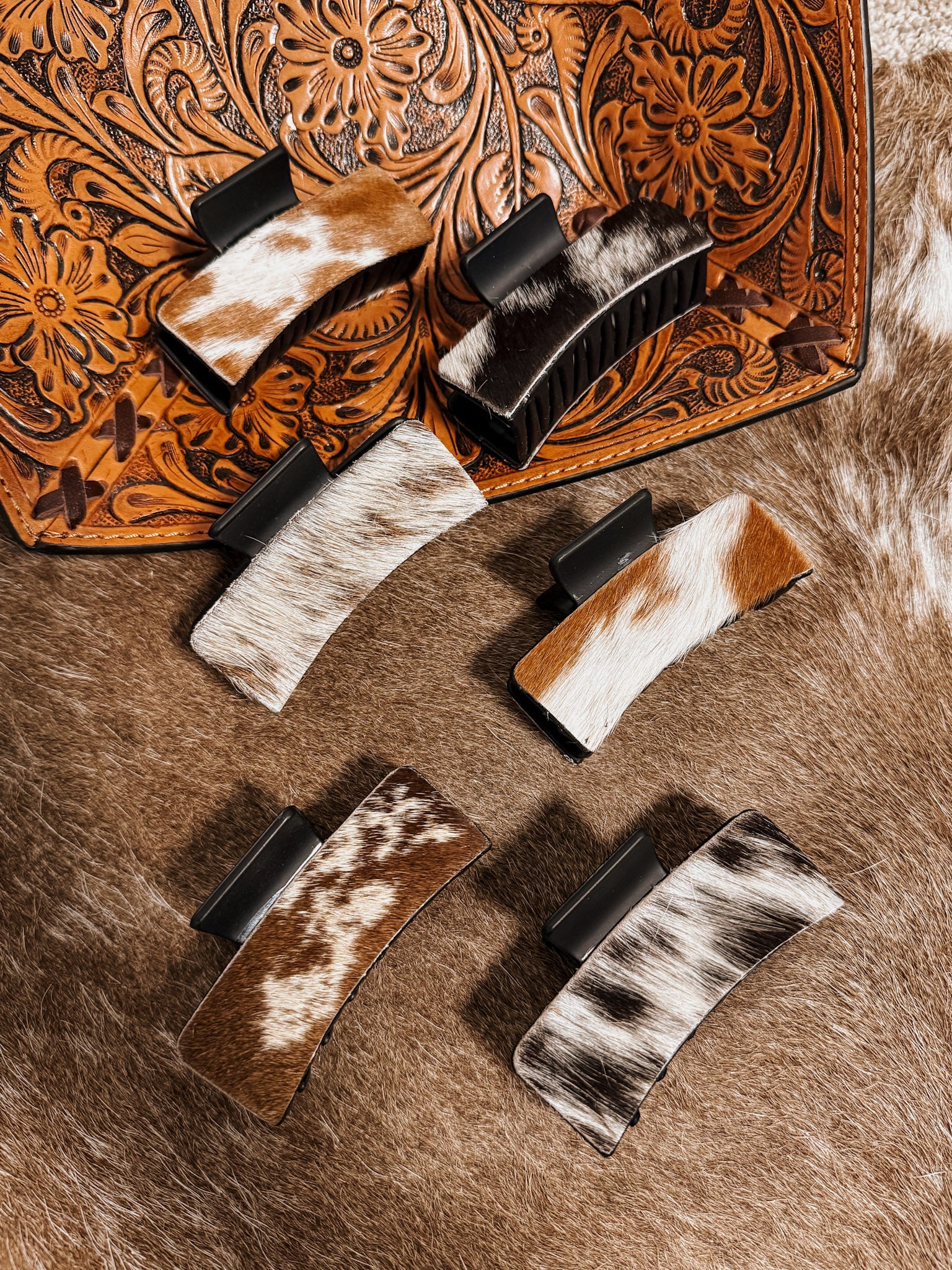 Cowhide Claw Clip