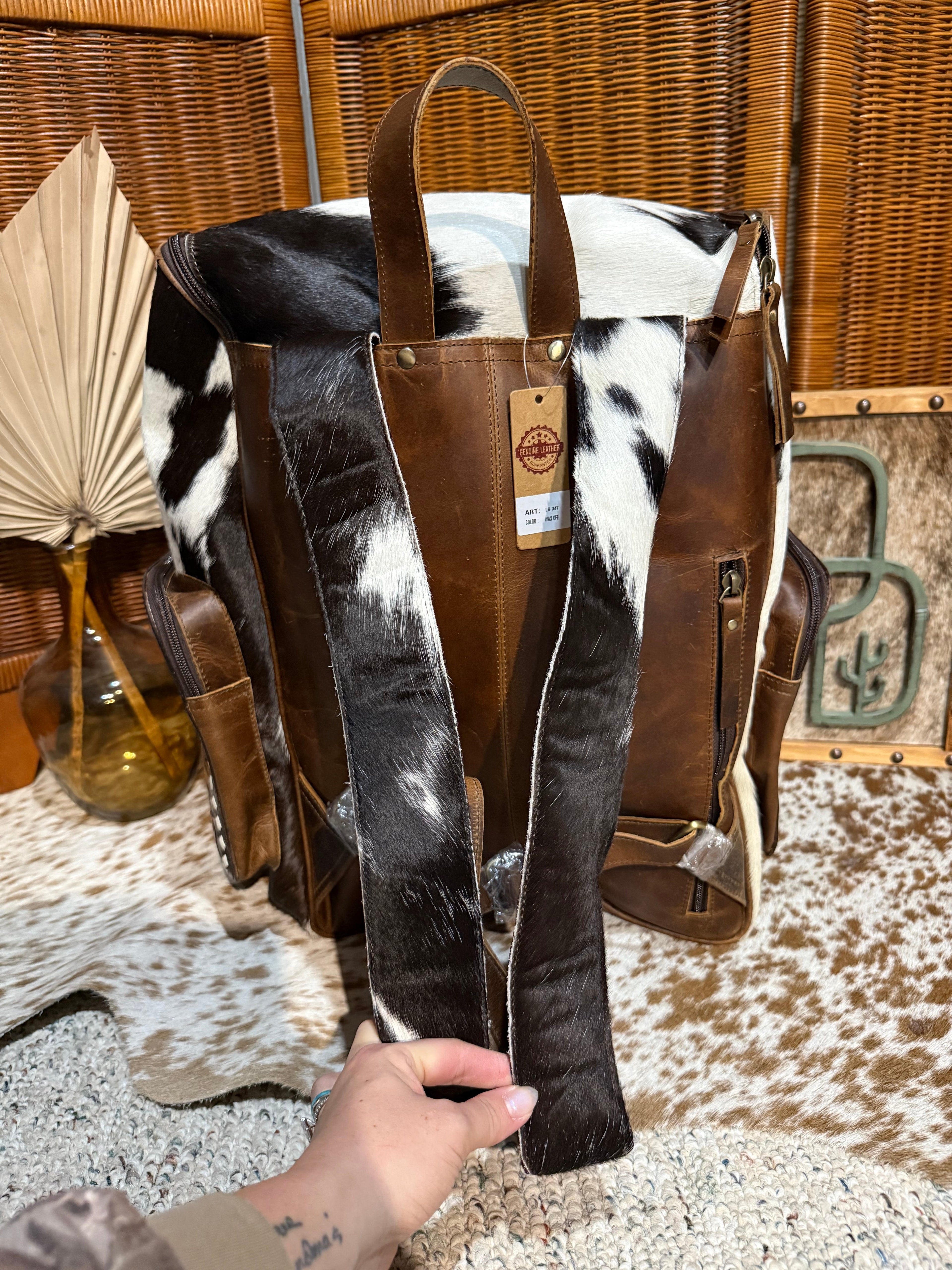 Evangeline Cowhide Backpack #85