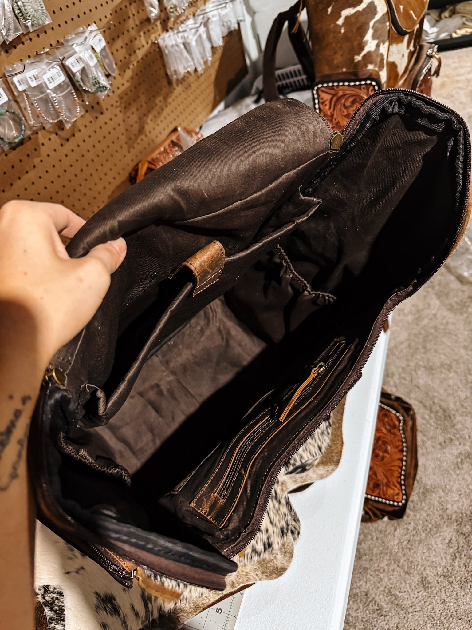 Evangeline Cowhide Backpack #85