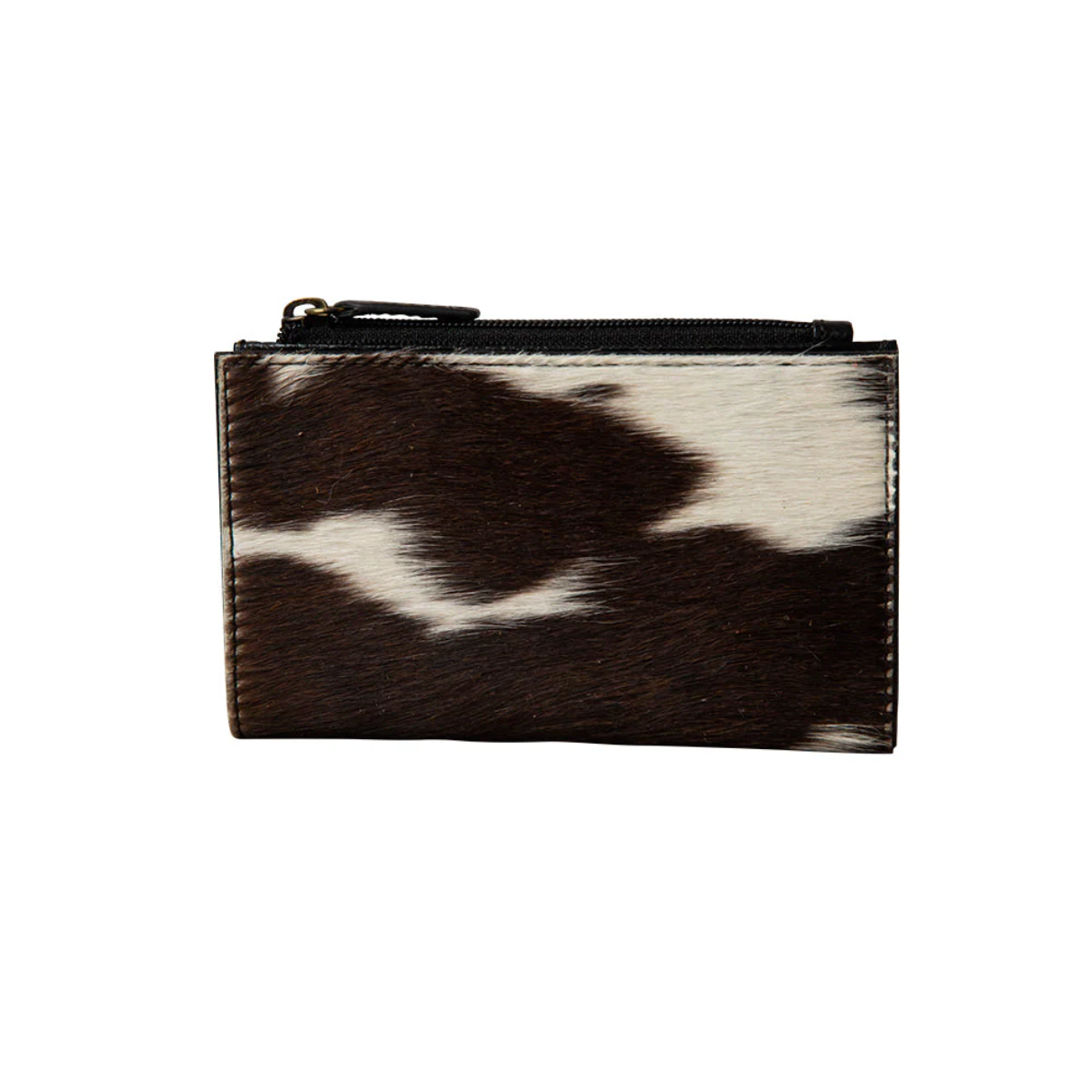 Bifold Cowhide Card Holder: Black