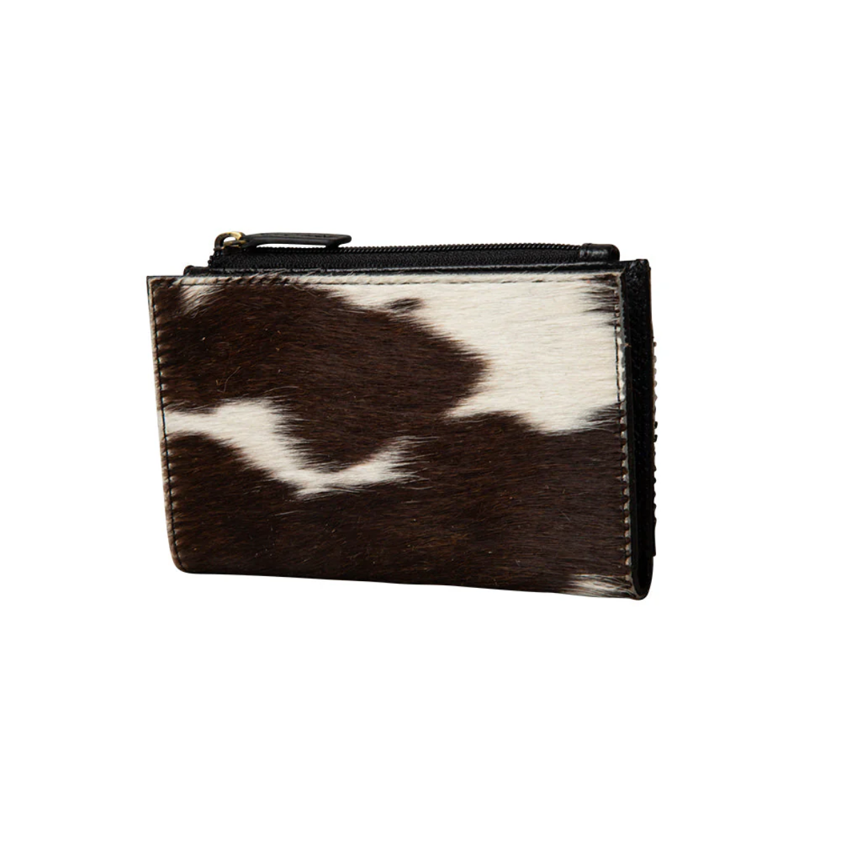 Bifold Cowhide Card Holder: Black