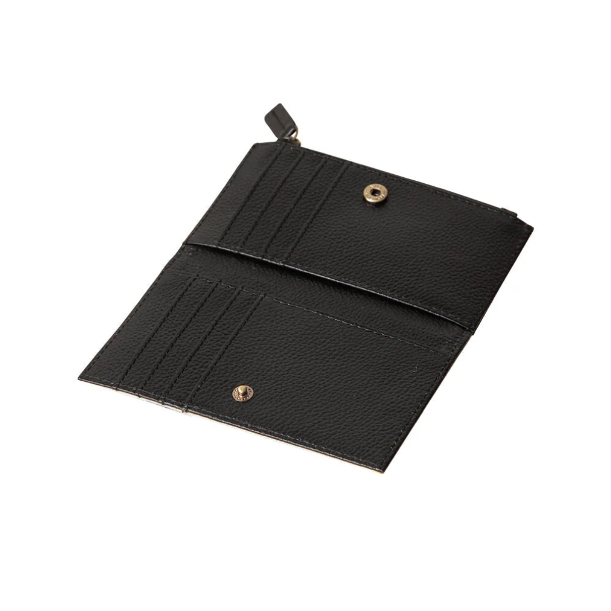 Bifold Cowhide Card Holder: Black