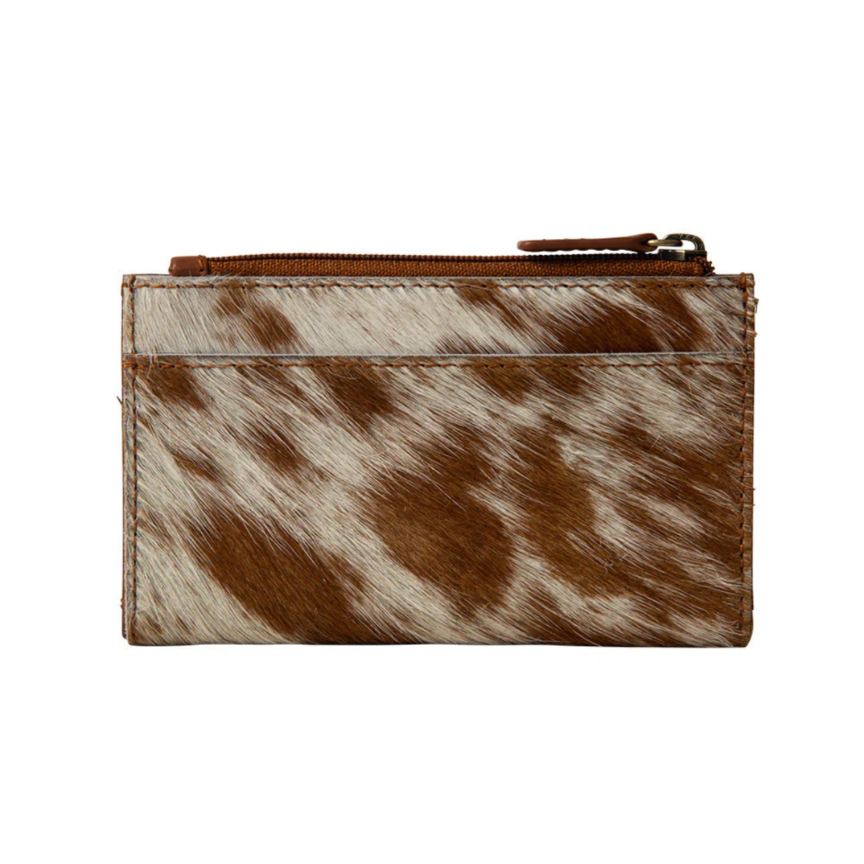 Bifold Cowhide Card Holder: Tan