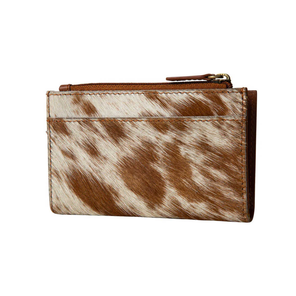 Bifold Cowhide Card Holder: Tan
