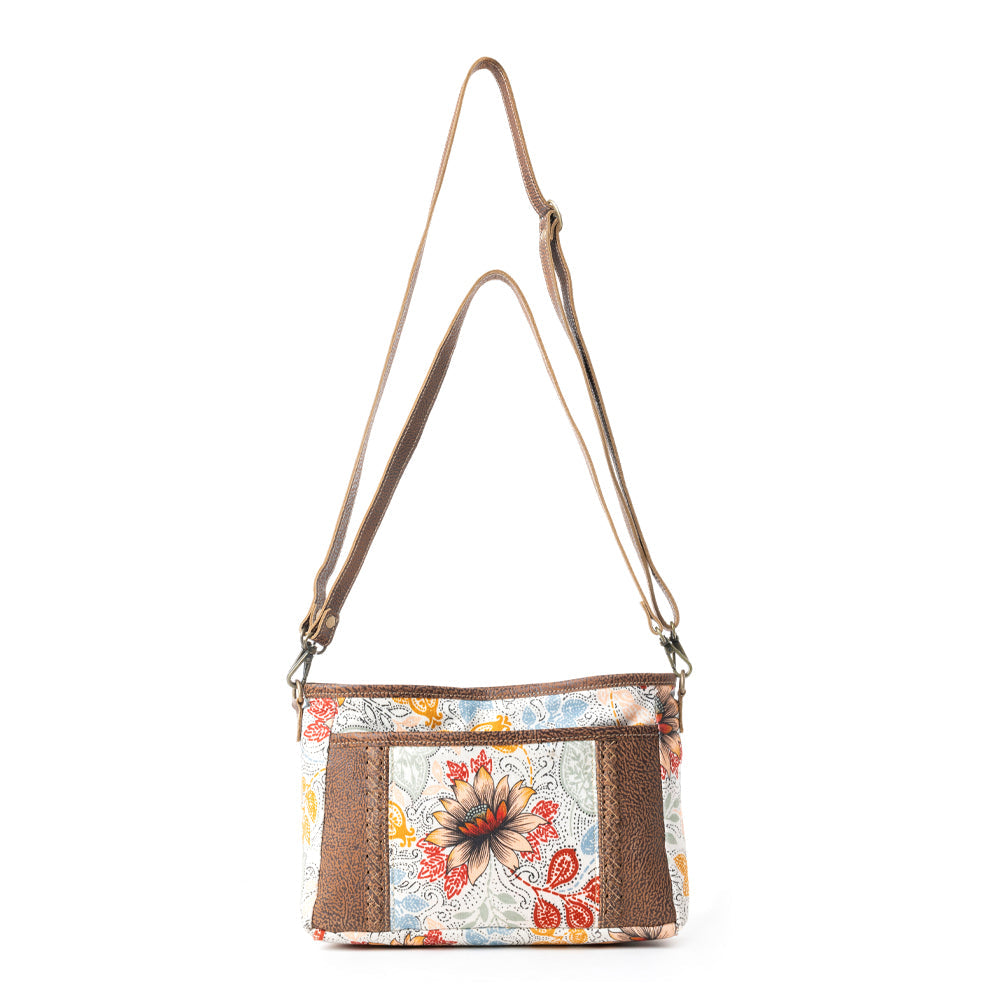 Myra MesaTrail Dahlia Floral Printed Canvas Sling Bag â€“ Lightweight Casual Crossbody Bag for Women